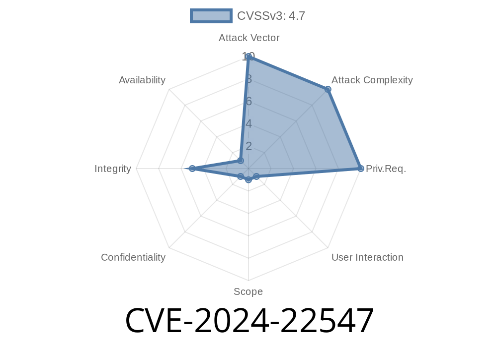 CVE-2024-22547 - WayOS IBR-715 <17.06.23 Cross-Site Scripting (XSS) Vulnerability and Exploit Details