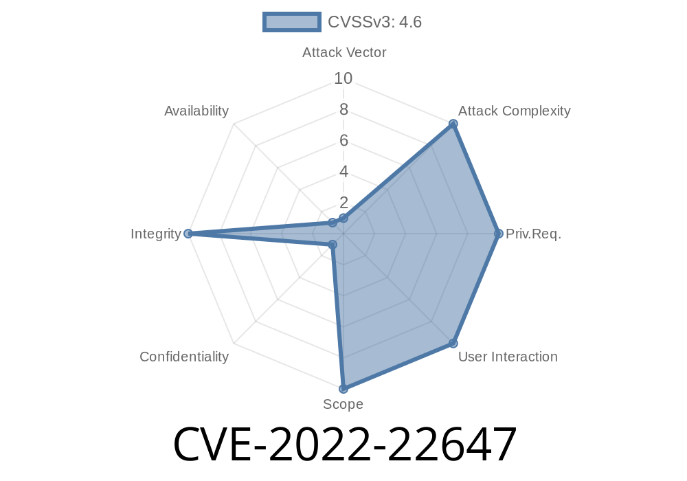 CVE-2022-22647 Checks were improved in macOS Big Sur 11.6.5, macOS Monterey 12.3, Security Update 2022-003 Catalina.