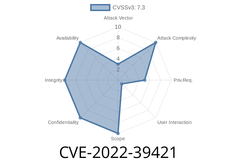 CVE-2022-39421 Vulnerability in Oracle VirtualBox that affects prior to 6.1.40 versions.