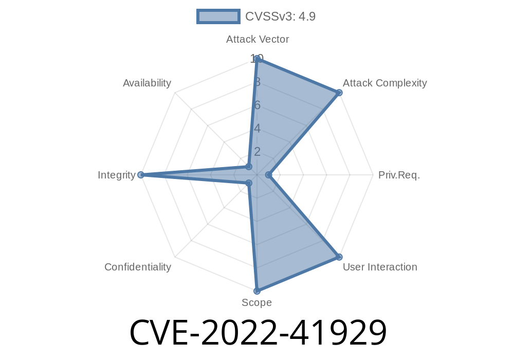 CVE-2022-41929 The xwiki-platform-oldcore package is missing authorization, which may allow a user with only Script rights to enable or disable a user.